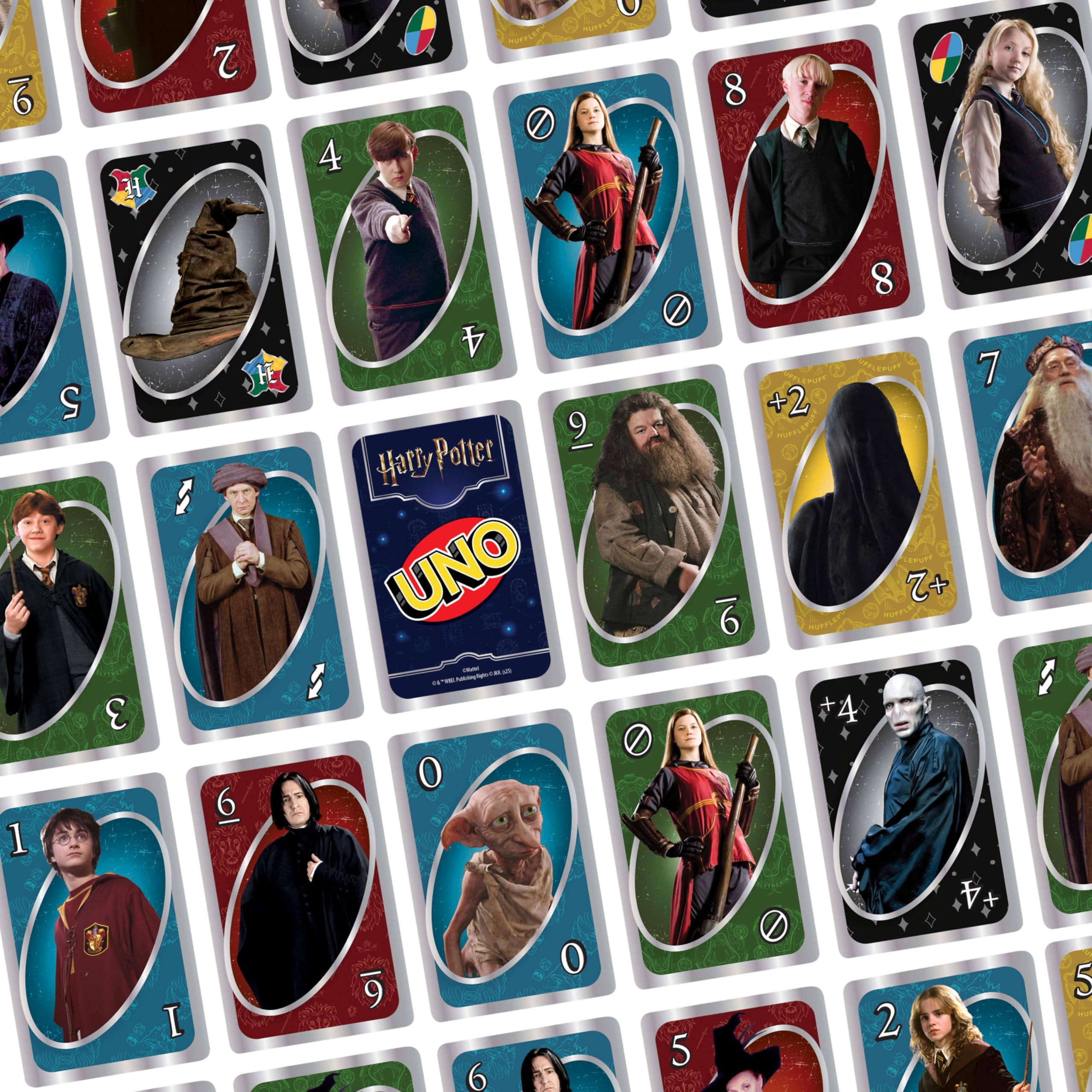 UNO Harry Potter Card Game in Storage Tin – 112 Cards, 2-10 Players, Ages 7+