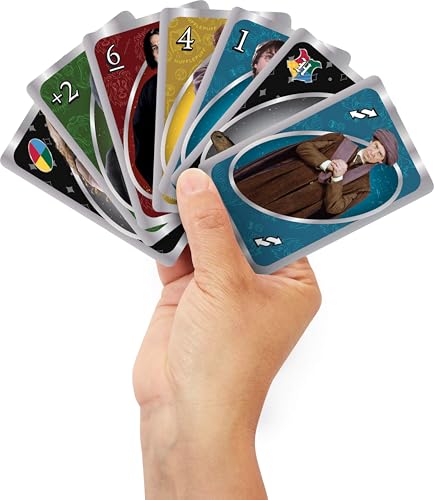 UNO Harry Potter Card Game in Storage Tin – 112 Cards, 2-10 Players, Ages 7+
