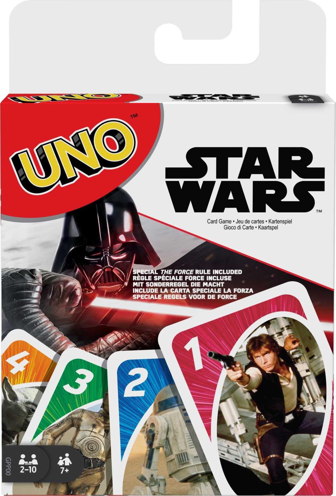 UNO Star Wars Card Game – 112 Cards with The Force Wild Card, Matching Game for Ages 7+