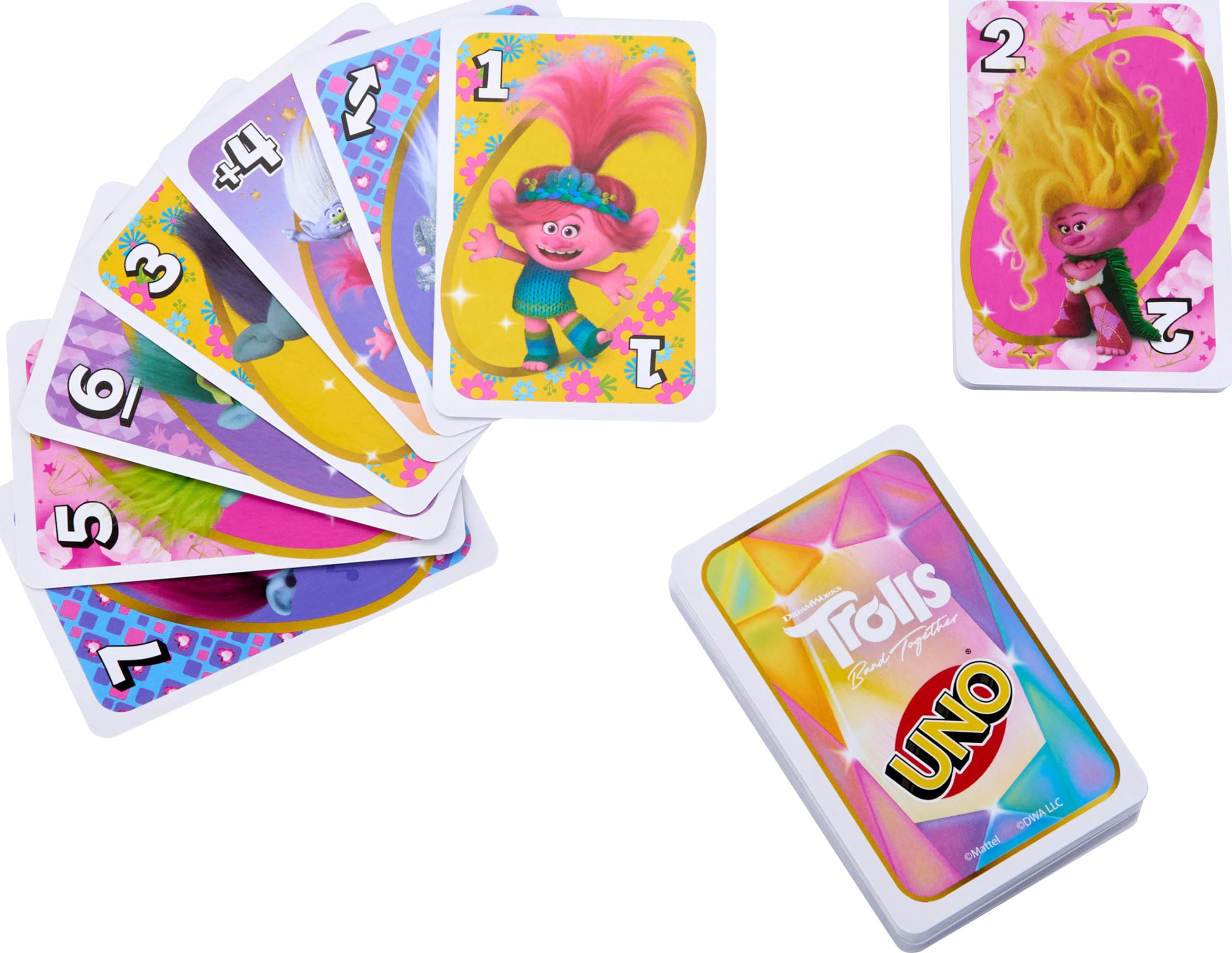 UNO Trolls 3: Band Together Edition – Family Card Game with Movie Graphics and Special Rule