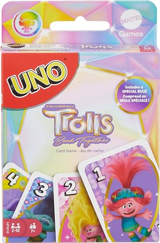 UNO Trolls 3: Band Together Edition – Family Card Game with Movie Graphics and Special Rule
