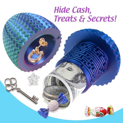 Unorgee Egg Shaped Cash Maze Puzzle Box – 3D Maze Egg with Hidden Compartment for Money & Gift Cards, Reusable Easter Gift for Kids, Teens, Adults