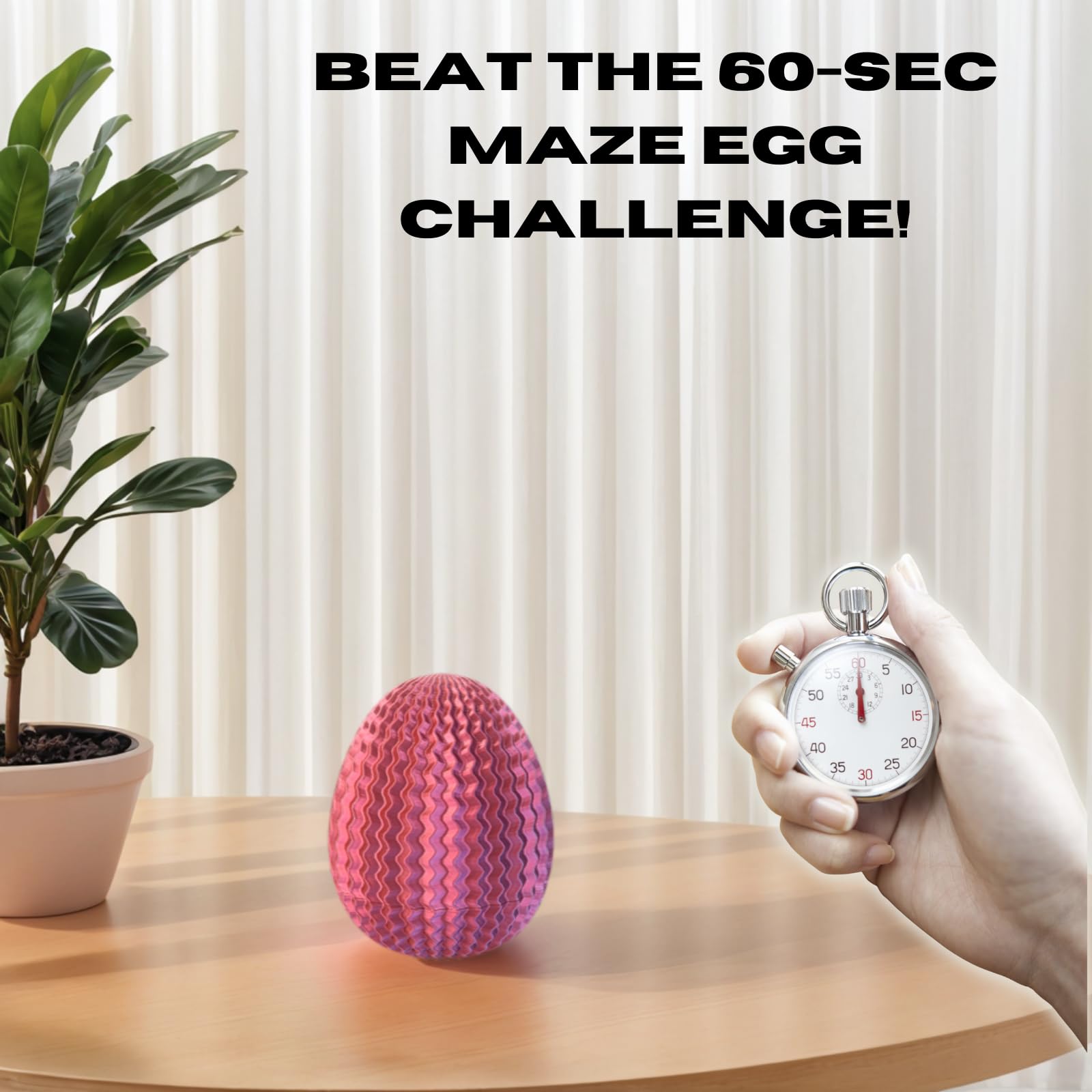 Unorgee Egg Shaped Cash Maze Puzzle Box – 3D Maze Egg with Hidden Compartment for Money & Gift Cards, Reusable Easter Gift for Kids, Teens, Adults