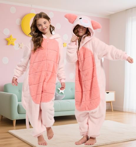 Unpifolov Kids Pig Cosplay Jumpsuit – Unisex Animal Costume for Children & Teenagers
