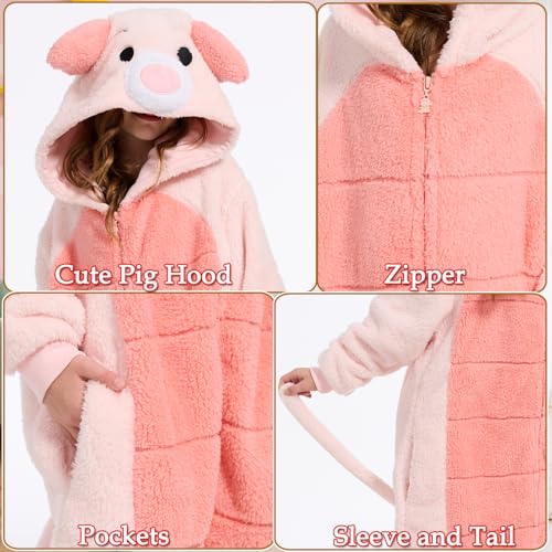 Unpifolov Kids Pig Cosplay Jumpsuit – Unisex Animal Costume for Children & Teenagers