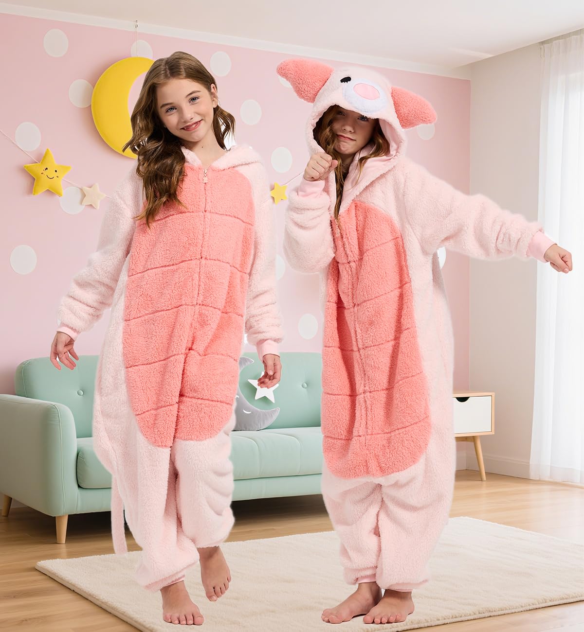 Unpifolov Kids Pig Cosplay Jumpsuit – Unisex Animal Costume for Children & Teenagers