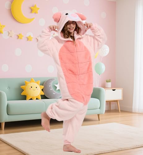 Unpifolov Kids Pig Cosplay Jumpsuit – Unisex Animal Costume for Children & Teenagers