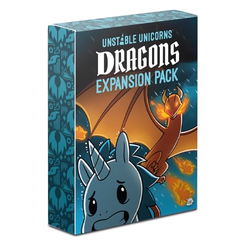 Unstable Unicorns Dragons Expansion – 54 Dragon Cards for Ages 14+