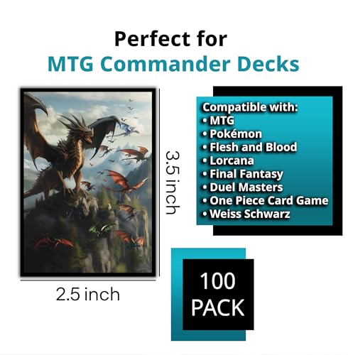 Unstoppable Relentless Dragon Game Card Sleeves 102 Pack – Premium Standard Sleeves for MTG & TCG Commander Decks