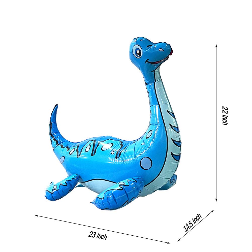 Uorbmaio 4-Pack Giant 3D Dinosaur Balloons – T-Rex, Pterosaur, Plesiosaur, Spinosaurus – Reusable Aluminum Foil Party Decorations (Pink)