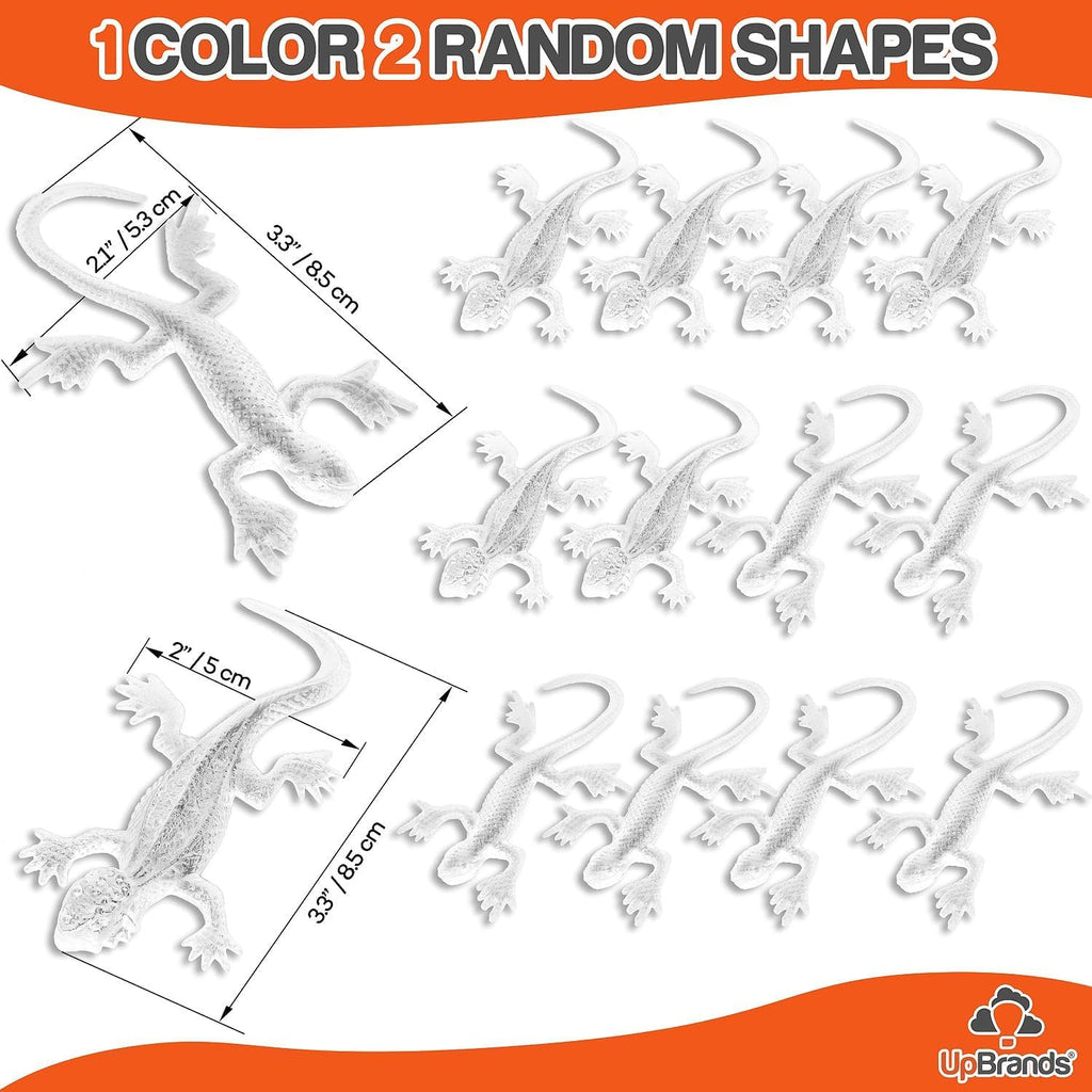 UpBrands 24 Pack Clear Stretchy Lizard Toys – Transparent Party Favors, Pinata Fillers, Reptile Gecko Toys for Kids, Stress Relief