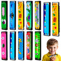 UPINS 10-Pack 16-Hole Cartoon Harmonicas for Beginners - Colorful Plastic & Metal Harmonicas for Kids, Music Class, and Party Favors