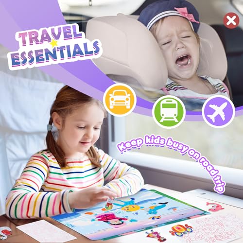URMYWO Princess Foil Art Craft Kit – No Mess Activity for Kids Ages 4-8