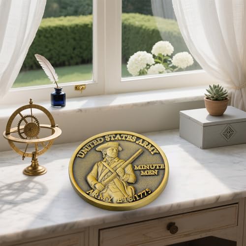 U.S. Army 250th Anniversary Challenge Coin – Gold-Plated Commemorative 1.57" Double-Sided Collectible
