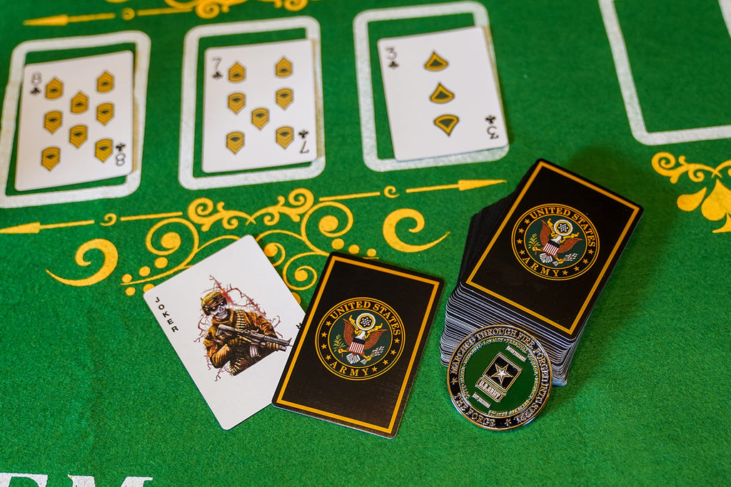 US Army Playing Cards – Rank Faces, Veteran Owned, Poker Night Gift