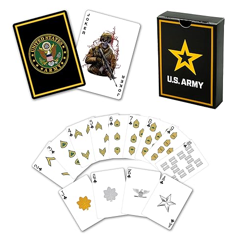 US Army Playing Cards – Rank Faces, Veteran Owned, Poker Night Gift