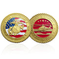 US Marine Corps 250th Anniversary Commemorative Coin – Gold-Plated Challenge Coin, 1.57 Inch