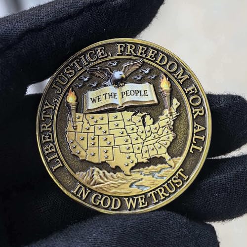 USA 250th Anniversary Challenge Coin – High Relief Bald Eagle & Liberty Bell Commemorative Medal, Patriotic Gift for Veterans and Collectors