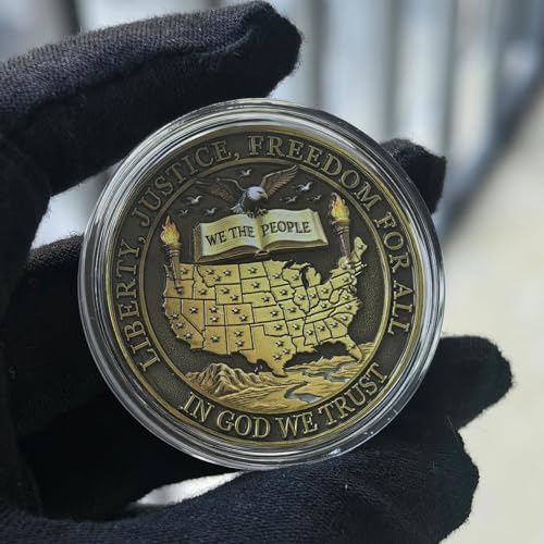 USA 250th Anniversary Challenge Coin – High Relief Bald Eagle & Liberty Bell Commemorative Medal, Patriotic Gift for Veterans and Collectors