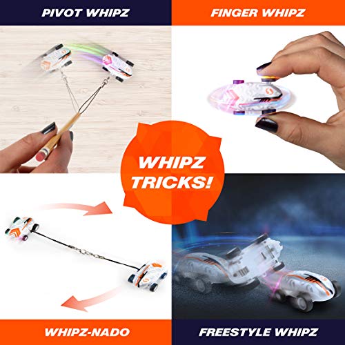 USA Toyz Whipz Micro Racers: Glow in the Dark LED Mini Keychain Car with Stunt Ball and USB Charger