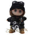 UtoMoya 17cm Doll Clothes Outfit Set for Labubu Boy – 6-Piece Handmade Hat, Jacket, Pants, Glasses, Boots & Camera Prop