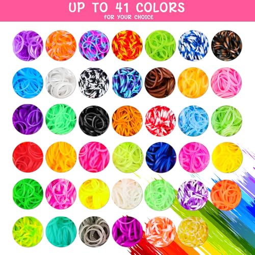 UUEMB 6000+ Rubber Band Bracelet Kit – DIY Loom Craft Set with Storage Box, Beads & Charms for Kids
