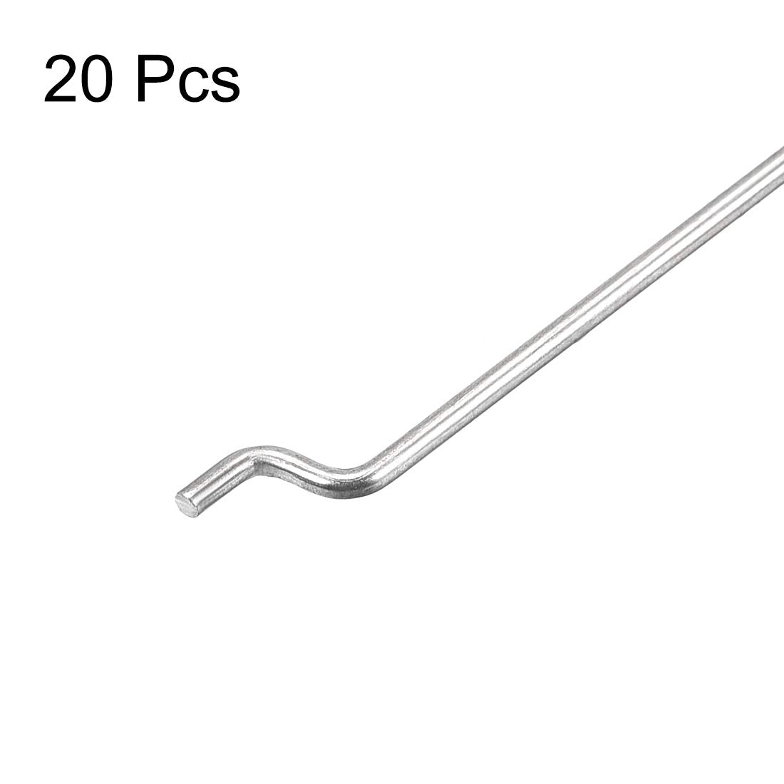uxcell 20 Pack 1.5mm x 300mm Steel Z Pull/Push Rods for RC Airplane, Boat, and Helicopter Replacement Parts