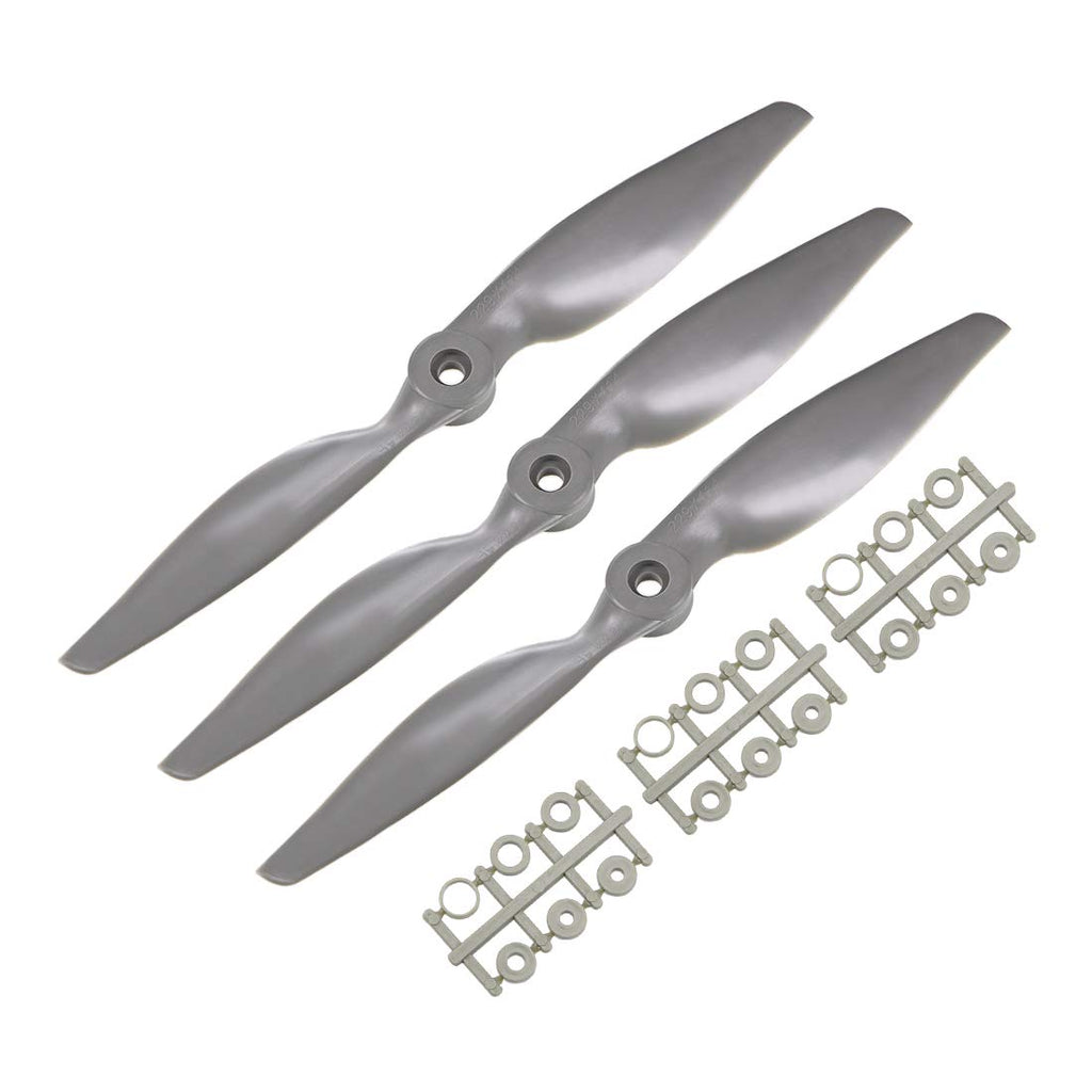 uxcell 9x4.5 Inch CW Propellers for RC Airplanes - 3 Pack with Adapter Rings