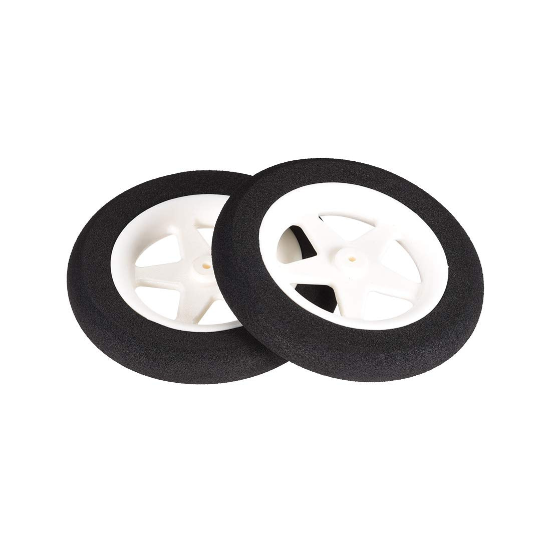 Uxcell RC Plane Micro Sport Wheels (4 Pack) - 3 Inch Diameter, 0.07 Inch Axle Hole