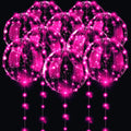 UZER 10-Pack Pink LED Balloons - 20 Inch Glow Bubble Balloons for Parties, Weddings, Birthdays & More