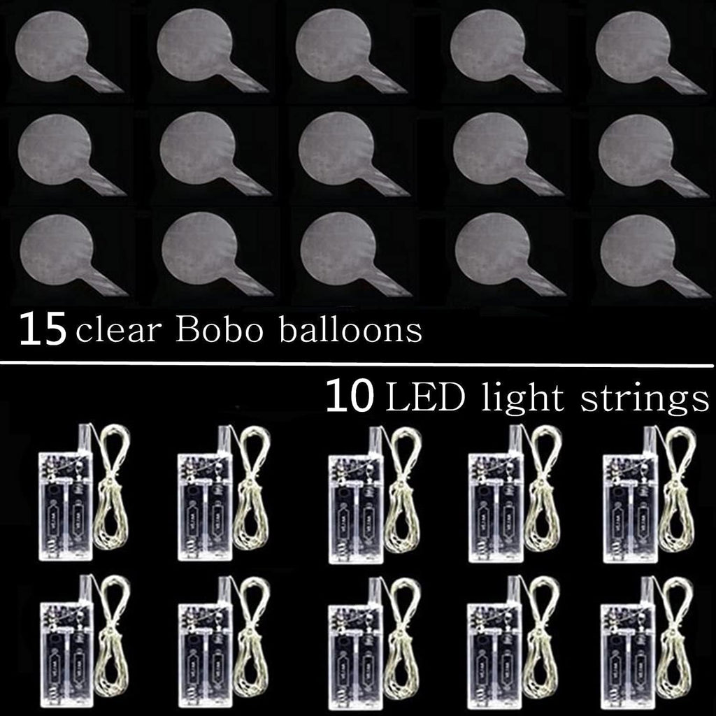 UZER 10-Pack Pink LED Balloons - 20 Inch Glow Bubble Balloons for Parties, Weddings, Birthdays & More