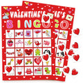 Valentine's Day Bingo Set with 40 Cards, 28 Caller Chips, and Festive Design for Adult Parties
