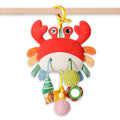 Vamotto Crab Car Seat & Stroller Toy - Sensory Hanging Toy for Babies 0-12 Months with Rattle, Mirror, Squeaker, Fine Motor Skills