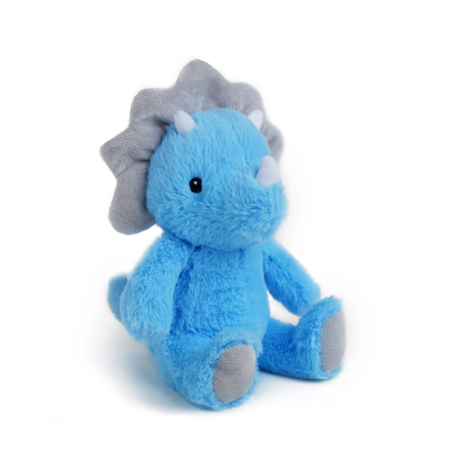 VANLINNY Blue Triceratops Stuffed Animal - 9 Inch Soft Plush Dinosaur Toy for Kids