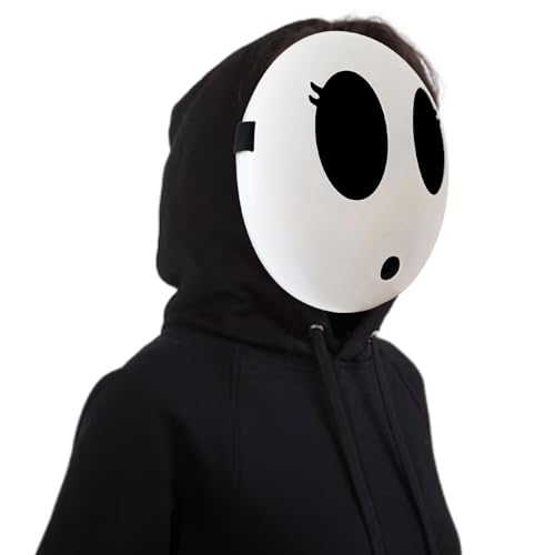 Varuotu White Anime Mask – Adjustable Cosplay Face Mask for Halloween & Costume Parties