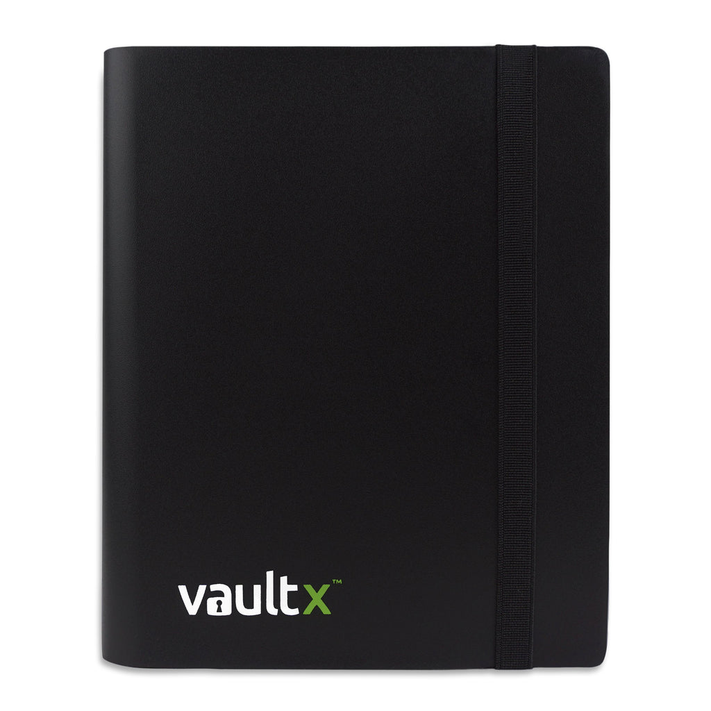 Vault X 4 Pocket Strap Binder (Black) – Holds 160 Standard Trading Cards
