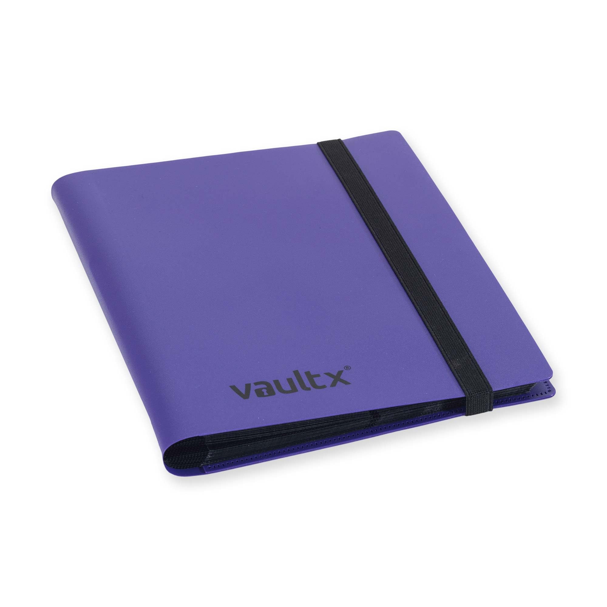 Vault X 4 Pocket Strap Binder – Holds 160 Standard Trading Cards, Purple, Side-Loading Pages