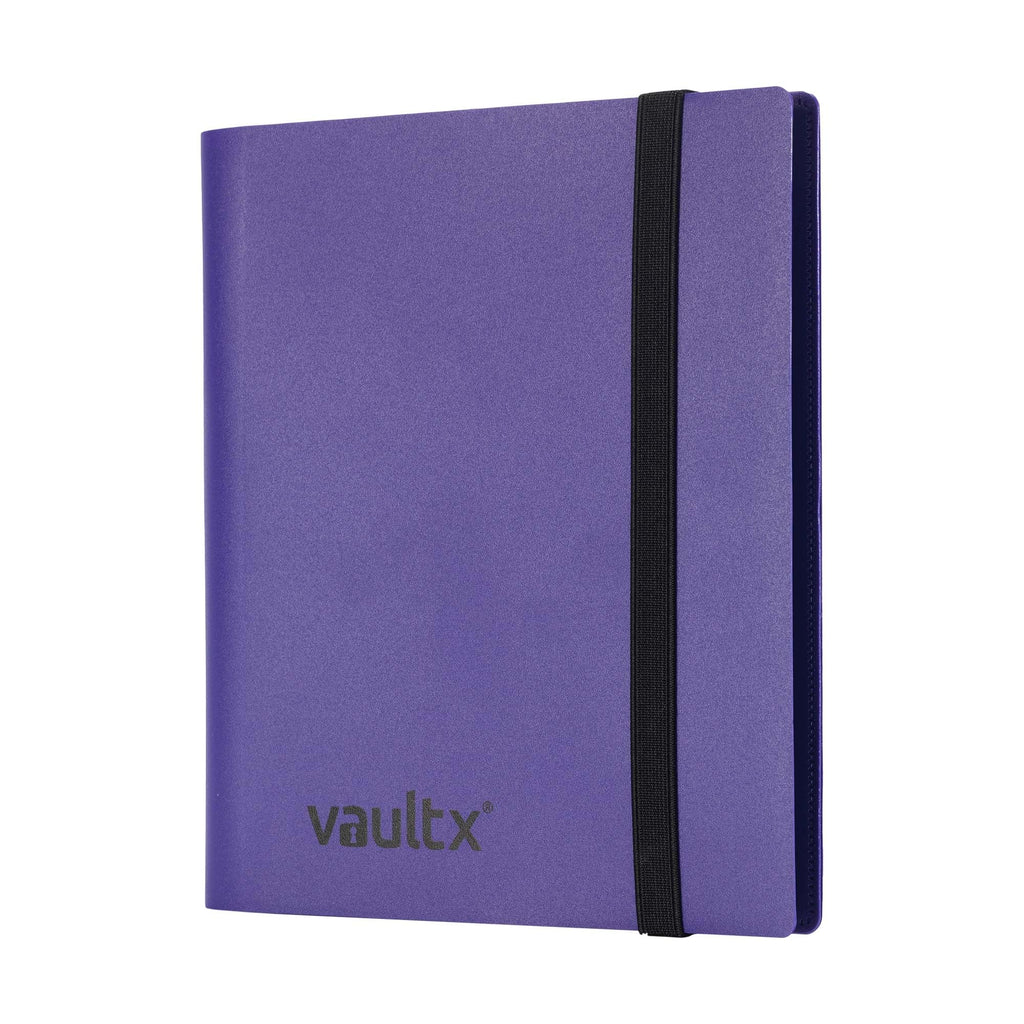 Vault X 4 Pocket Strap Binder – Holds 160 Standard Trading Cards, Purple, Side-Loading Pages