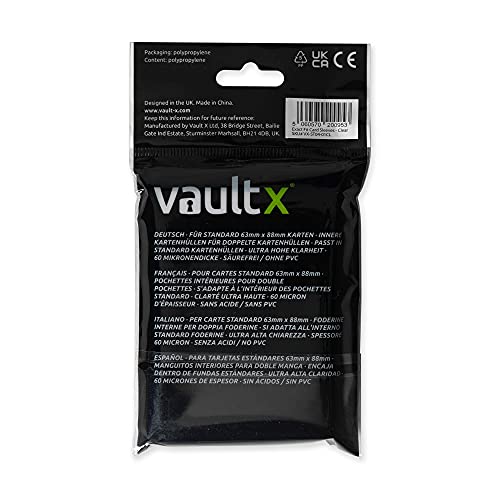 Vault X Exact Fit Sleeves (200 Pack) – Premium Clear Inner Sleeves for Trading Cards