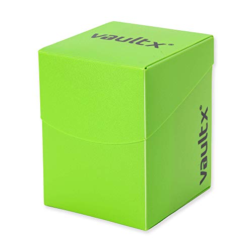 Vault X Green Large Deck Box – 150 Black Sleeves Included, Fits 100+ Sleeved Cards