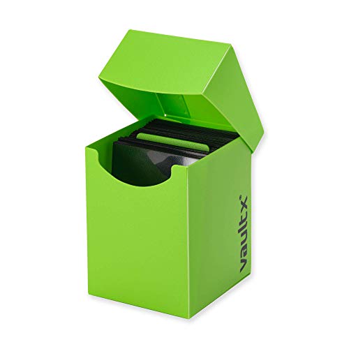 Vault X Green Large Deck Box – 150 Black Sleeves Included, Fits 100+ Sleeved Cards