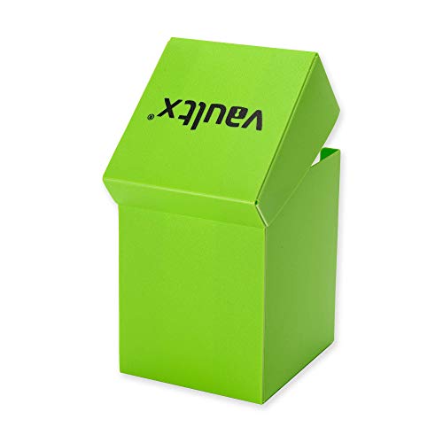 Vault X Green Large Deck Box – 150 Black Sleeves Included, Fits 100+ Sleeved Cards