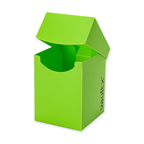 Vault X Green Large Deck Box – 150 Black Sleeves Included, Fits 100+ Sleeved Cards