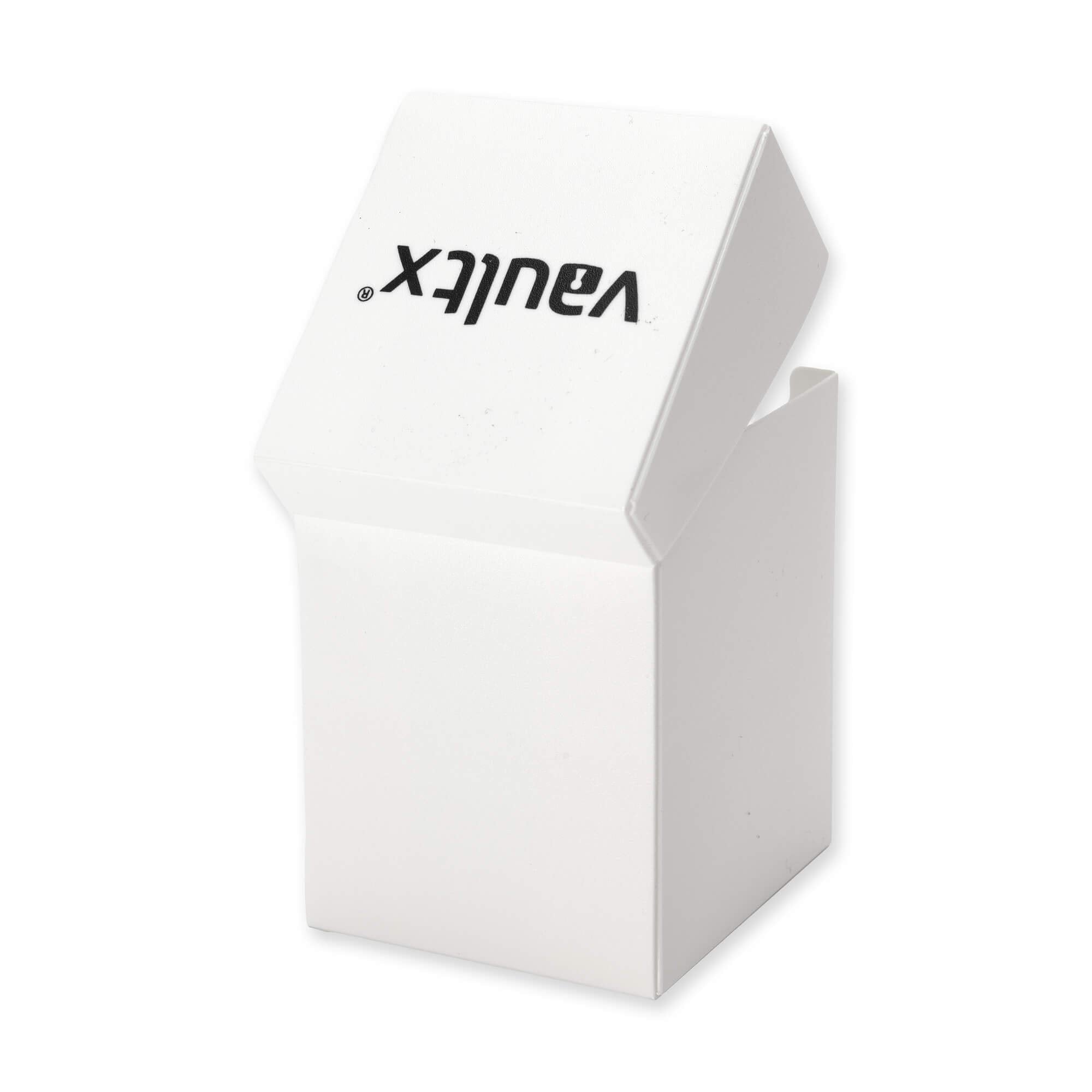 Vault X Large Deck Box with 150 Black Sleeves, Fits 100+ Sleeved Cards, White