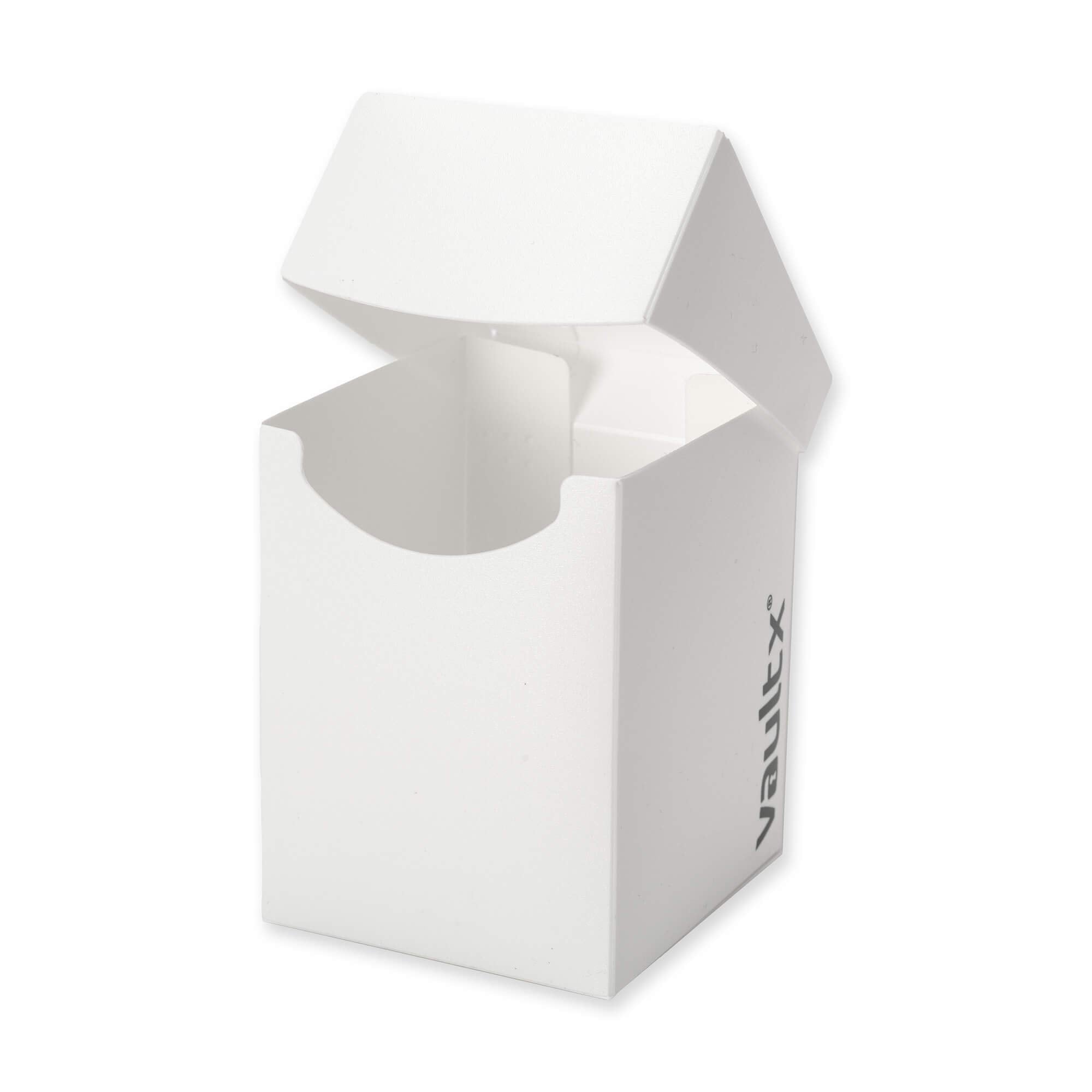 Vault X Large Deck Box with 150 Black Sleeves, Fits 100+ Sleeved Cards, White