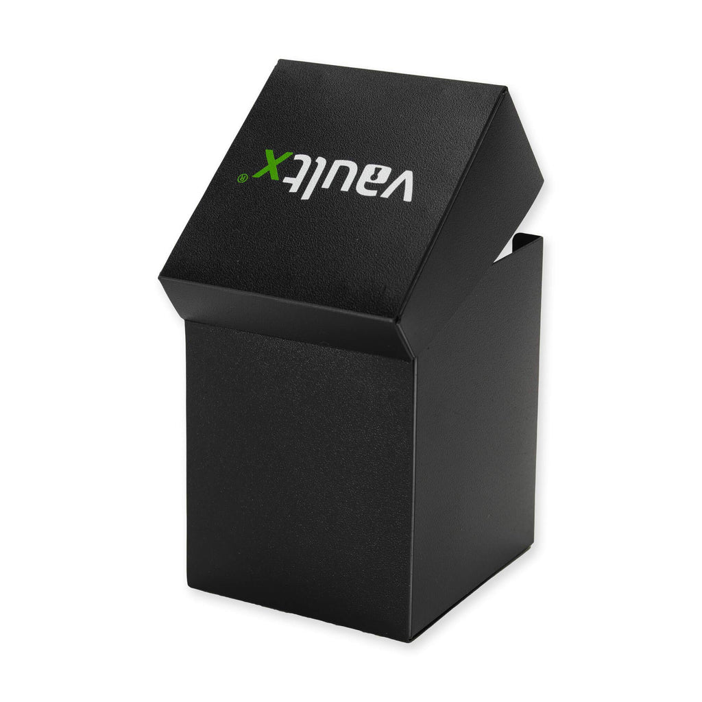 Vault X Large Deck Box with 150 Sleeves - Fits 100+ Sleeved Trading Cards (Black)