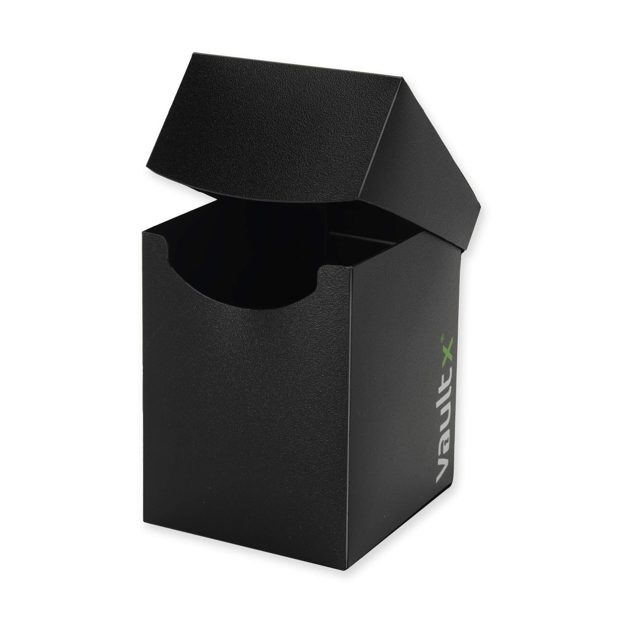 Vault X Large Deck Box with 150 Sleeves - Fits 100+ Sleeved Trading Cards (Black)
