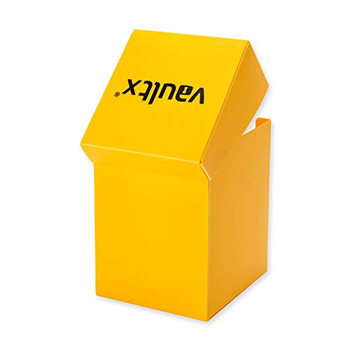 Vault X Large Deck Box (Yellow) with 150 Card Sleeves – Holds 100+ Sleeved Cards