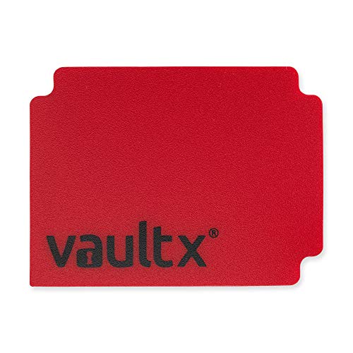 Vault X Large Standard Deck Box (Red) with 150 Black Sleeves & Divider – Fits 100+ Sleeved Cards
