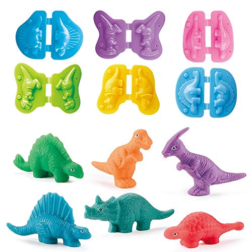 VConejo Dinosaur Dough Playset – Color Dough Accessories with Shape Makers & Plastic Knife for Toddlers Ages 3+